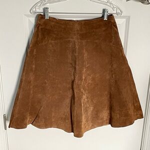 Siena Brown Leather A-Line Mini Skirt Size 2 - 48995